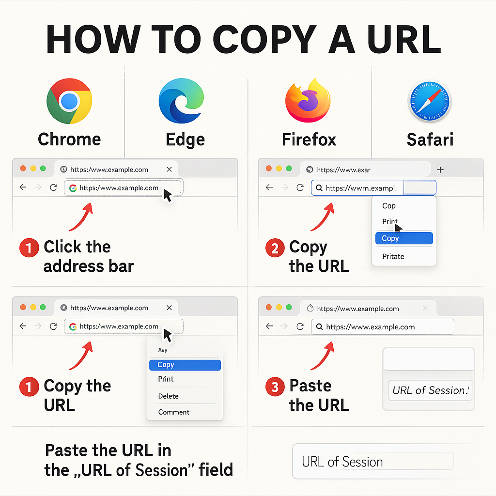 Copy Url Sample How to Copy a URL (Chrome, Edge, Firefox, Safari)